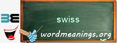 WordMeaning blackboard for swiss